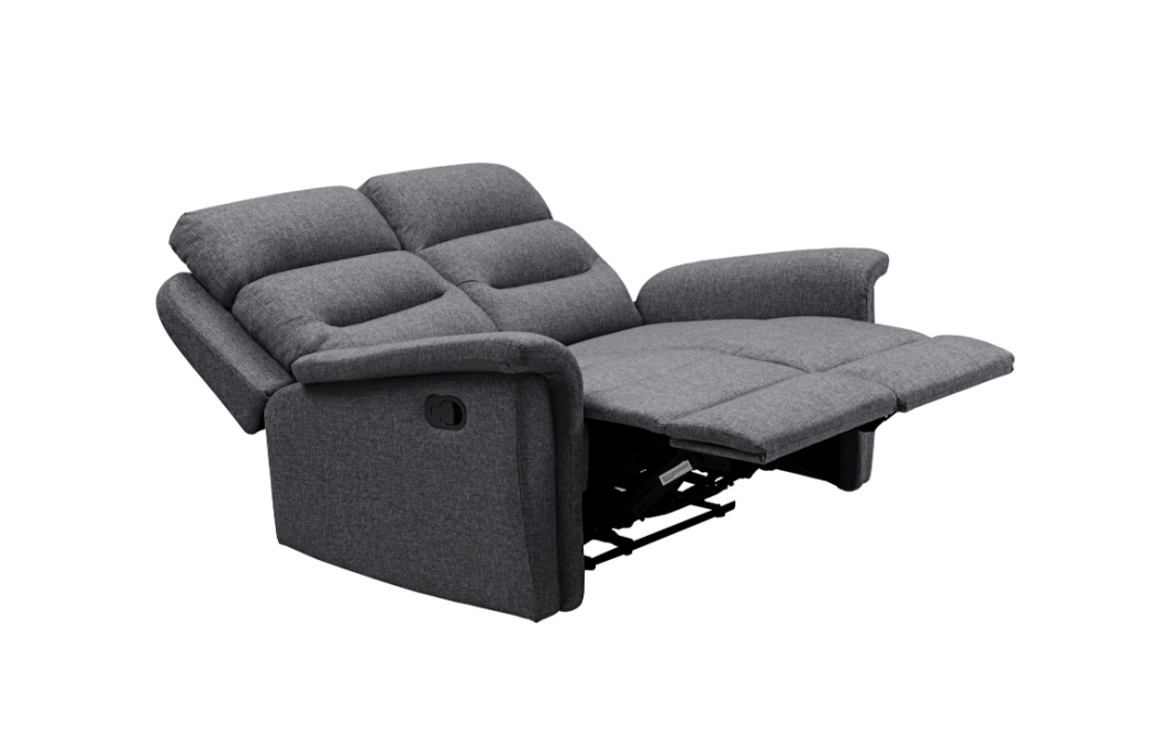Canapé de Relaxation 2 places en Tissu Gris LÉON