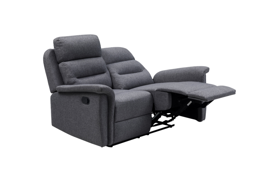 Canapé de Relaxation 2 places en Tissu Gris LÉON
