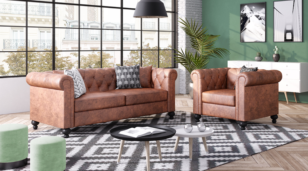 Le grand retour du canapé Chesterfield