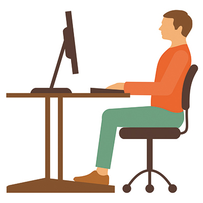Posture idéale au bureau