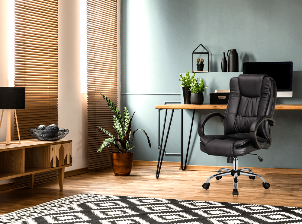 Fauteuil de bureau noir ergonomique