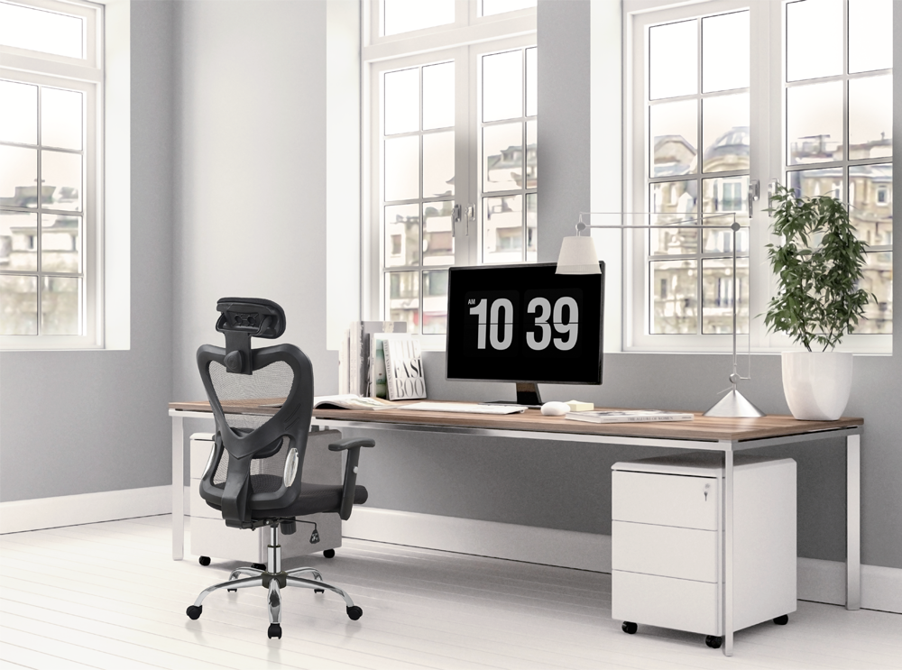 Fauteuil de bureau ergonomique avec accoudoirs et appuie-tête